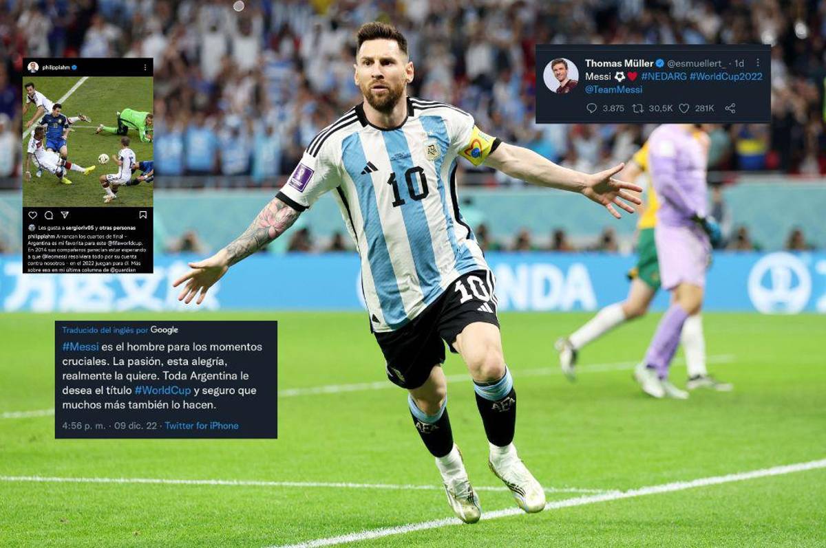 Thomas Müller, Bastian Schweinsteiger y Philipp Lahm se rinden a Messi en sus redes sociales