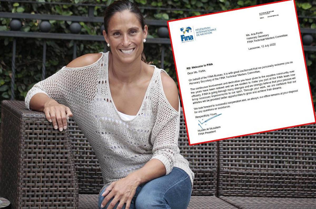Federación Internacional de Natación nombró “Secretaria de Honor” a la exnadadora hondureña Ana Joselina Fortín