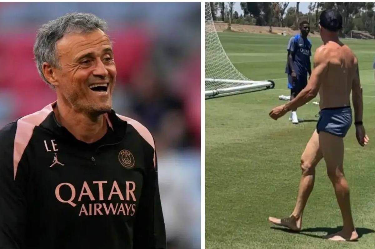 Rueda sorprende y se pasea descalzo por el césped del Live’s Stadium al estilo de Luis Enrique previo al duelo contra México