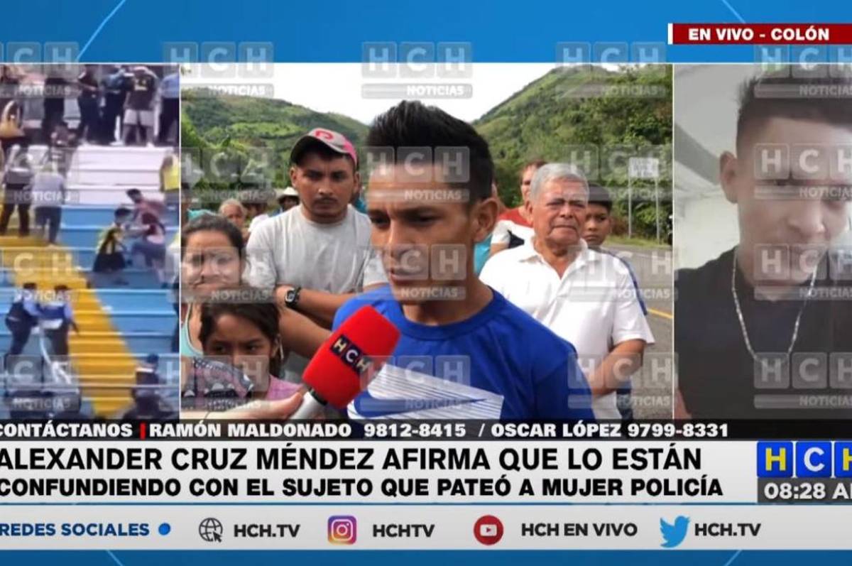 Supuesto agresor de la policía en el Olímpico sale al paso y desmiente que es el hombre viralizado en redes sociales