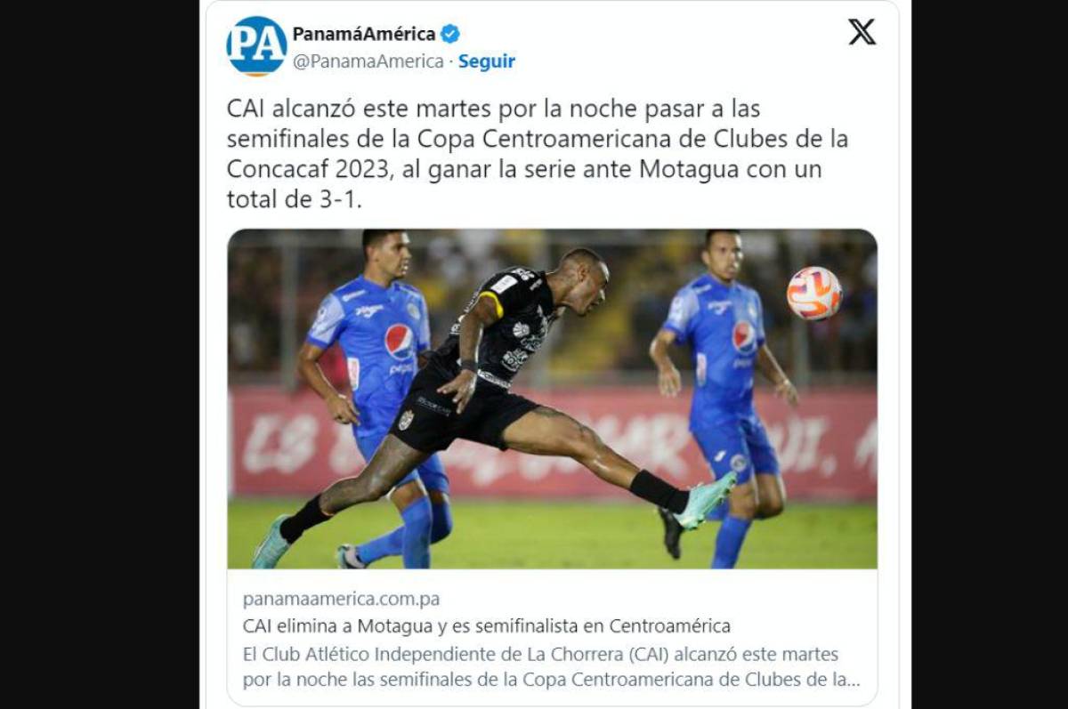 CAI de La Chorrera quedó eliminado de Copa Centroamericana de