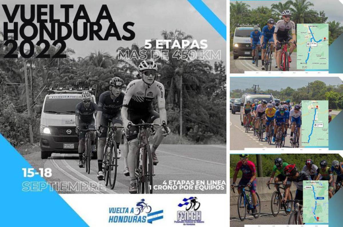 Vuelta a Honduras 2022: listas las etapas del evento ciclístico más grande de nuestro país