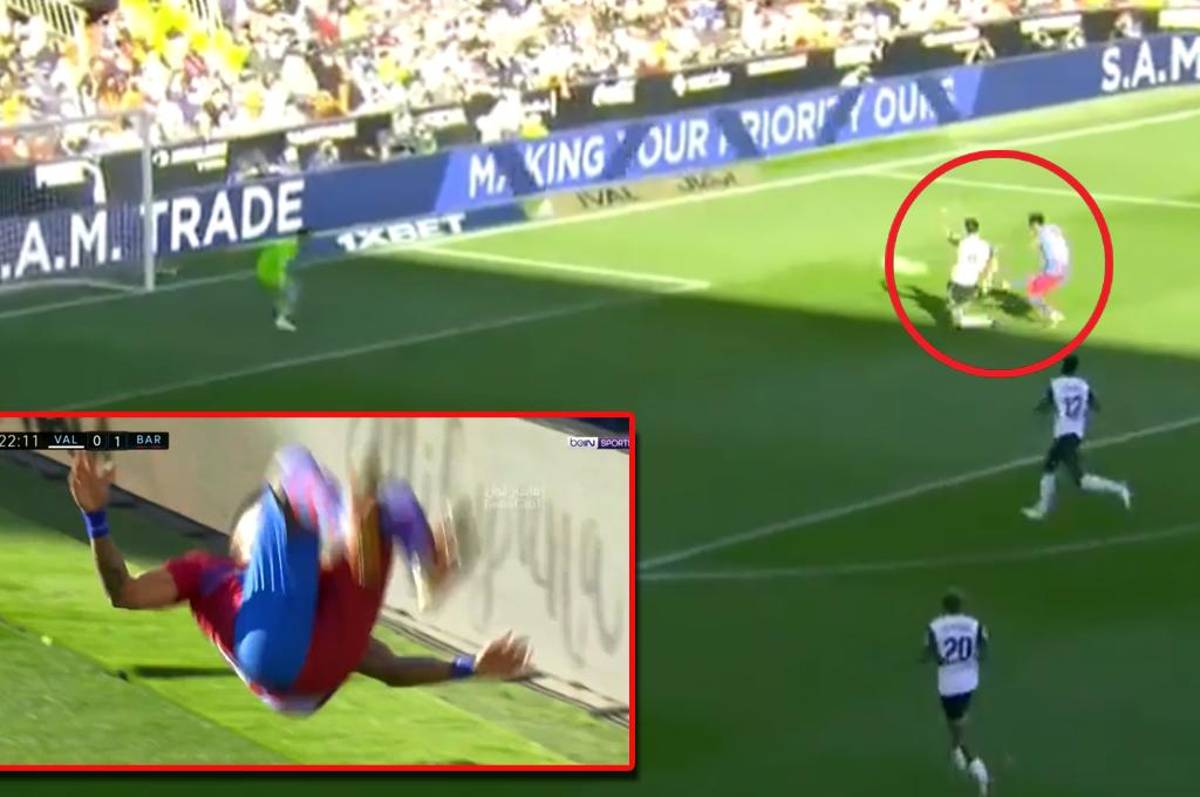 Así fue el doblete de Aubameyang con el Barcelona: control, carrera y trallazo al ángulo contra el Valencia