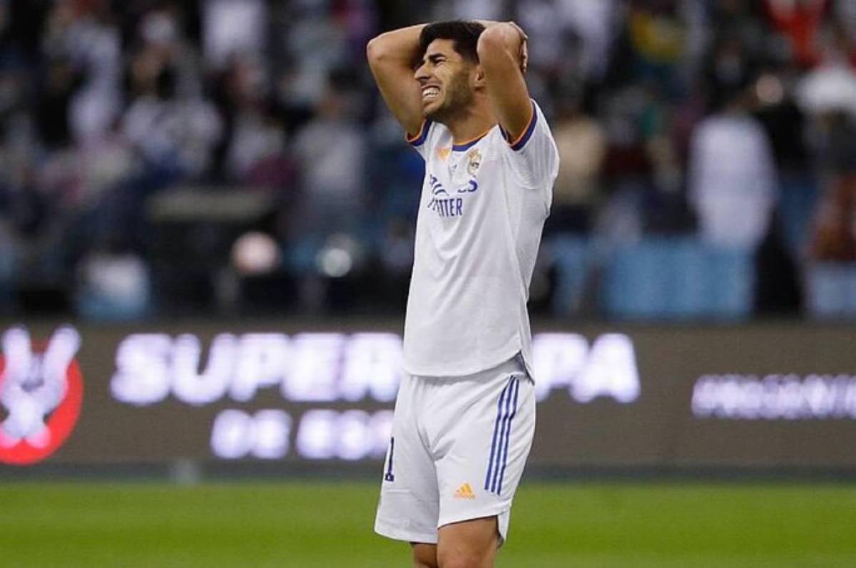Otro sensible baja: Marco Asensio se pierde la final de la Supercopa de España entre Real Madrid y Athletic Bilbao