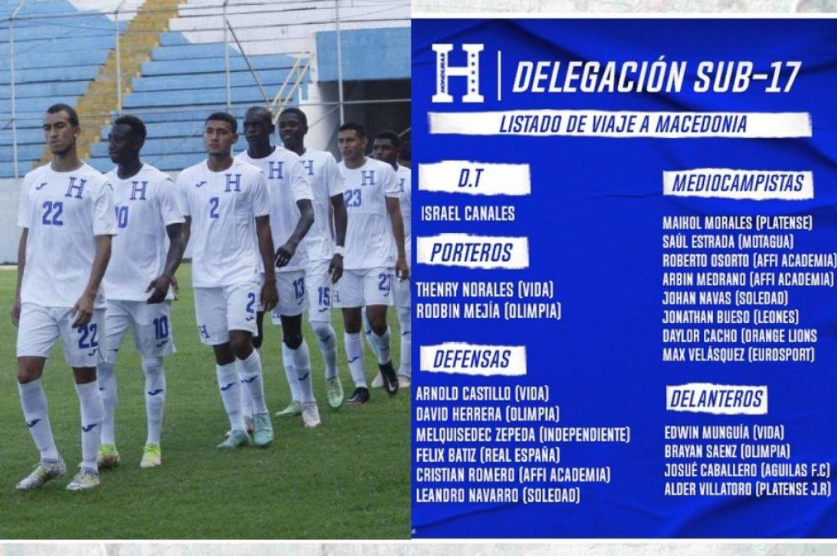 ¡OFICIAL! La Selección Sub-17 de Honduras gira convocatoria para el torneo UEFA: Estos serán sus rivales a enfrentar