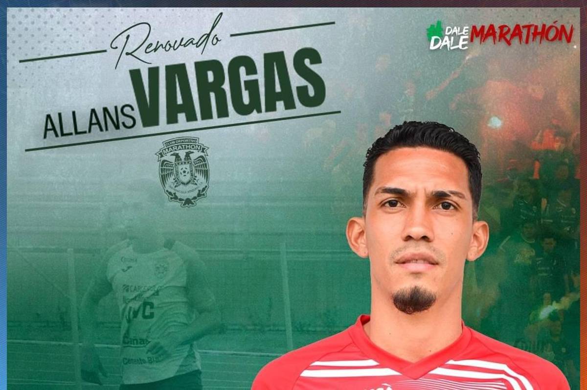 Marathón y Allans Vargas acuerdan extensión de contrato por los próximos dos torneos en la Liga Nacional