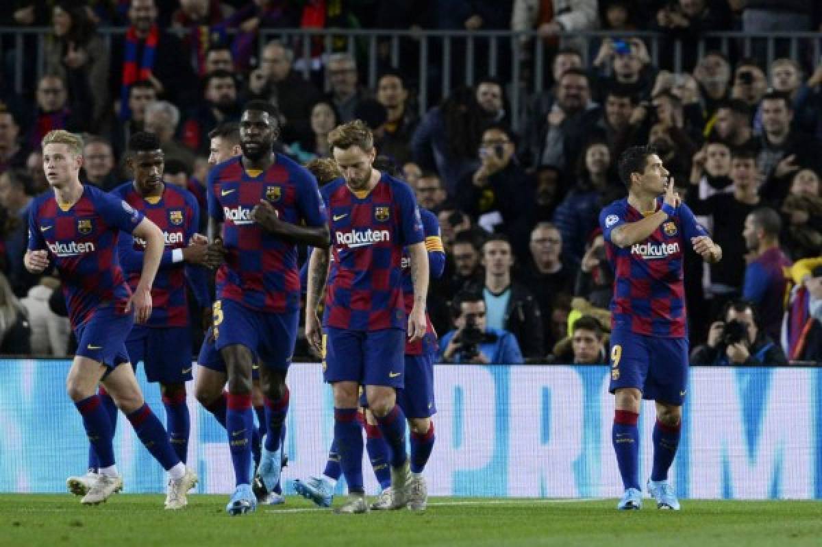 Luis Suárez y Messi tienen ganando al FC Barcelona ante el Dortmund en el Camp Nou.