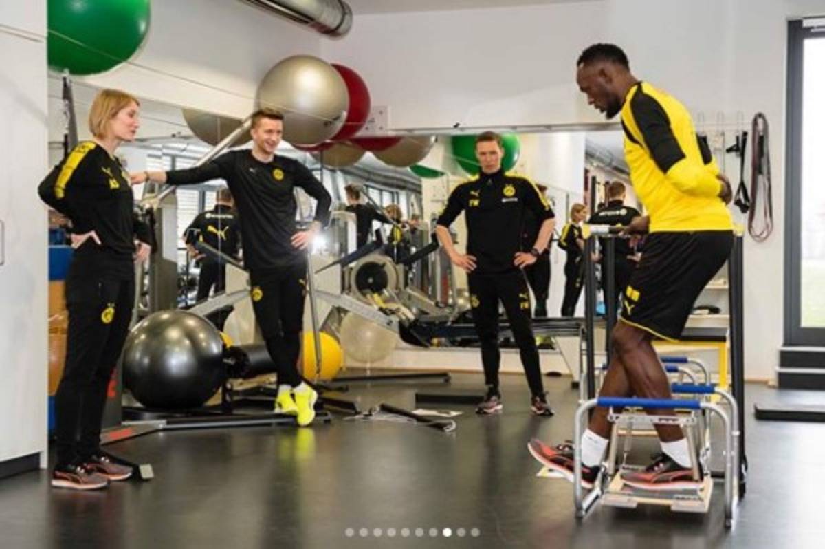 ¡DE LUJO! Usain Bolt se integra a los entrenamientos del Borussia Dortmud