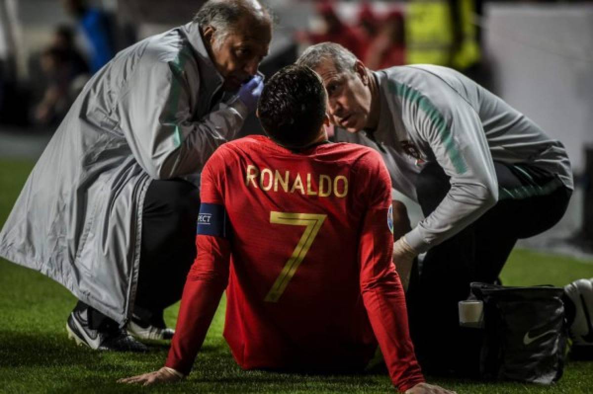 FOTOS: El dolor y frustración de Cristiano Ronaldo tras su lesión con Portugal