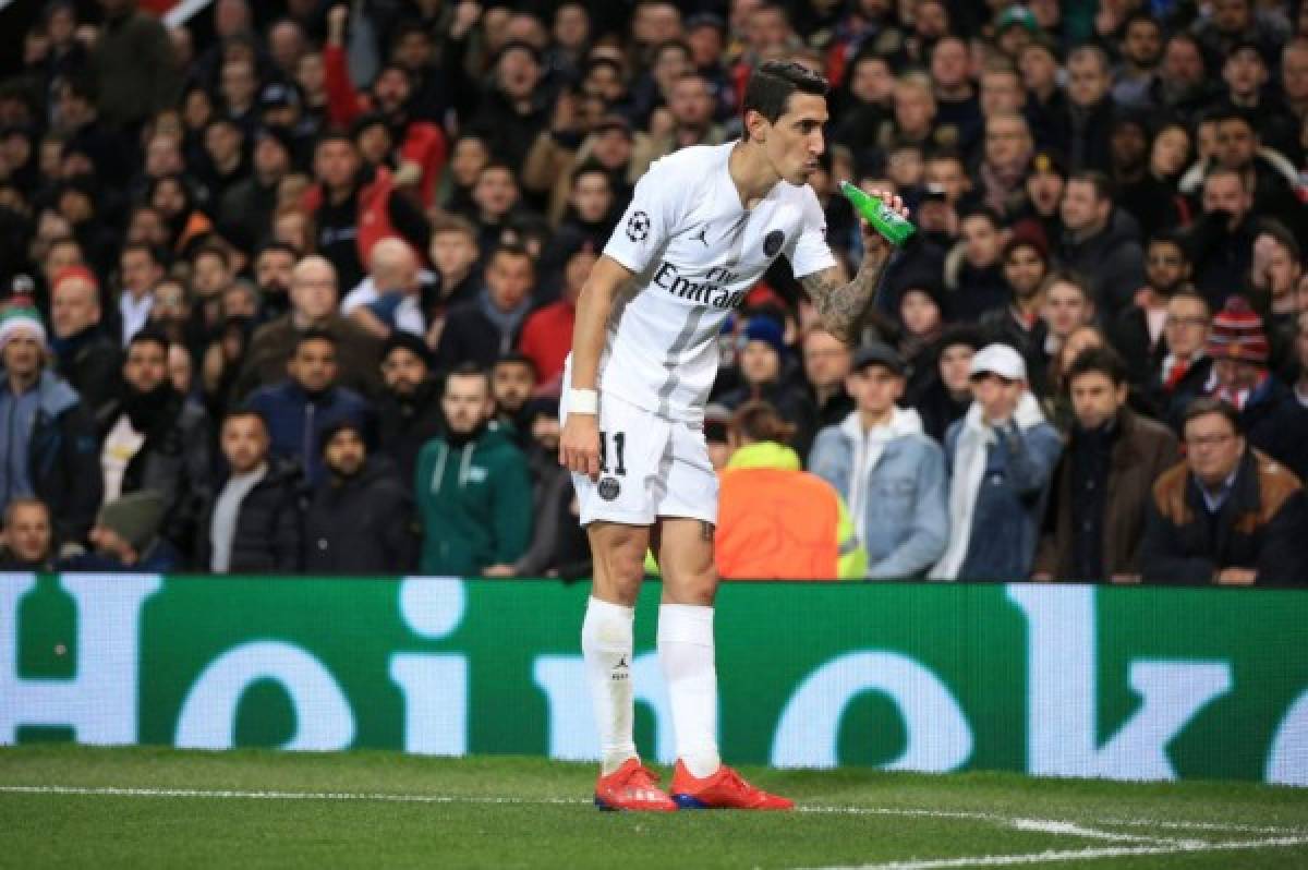 Fotos: Di María y su ''cervecita'' en el triunfo del PSG sobre el Manchester United