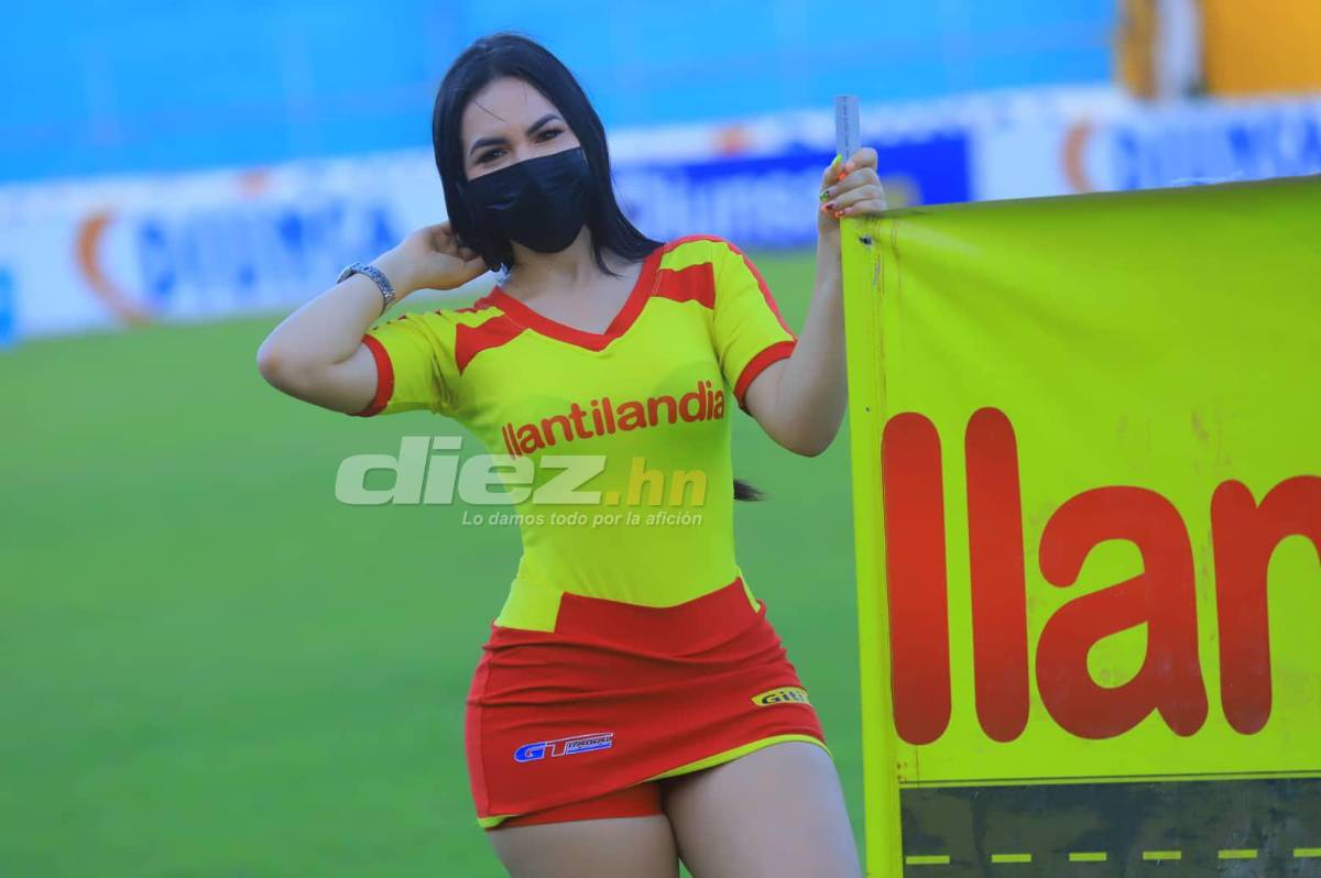 ¿Quién era la chica de negro en el Nacional? Belleza, colorido y lo que comía la Tota Medina en pleno juego Platense-Motagua