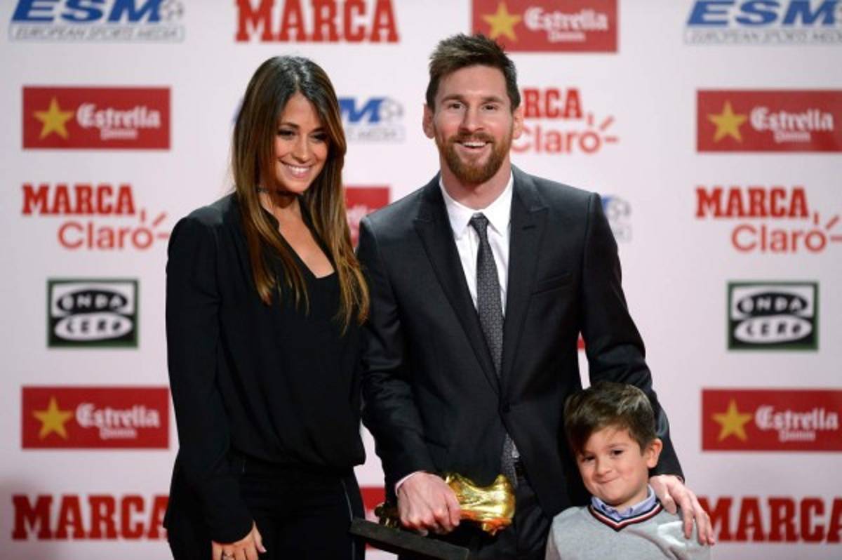 FOTOS: El hijo de Messi es protagonista en la entrega de la Bota de Oro