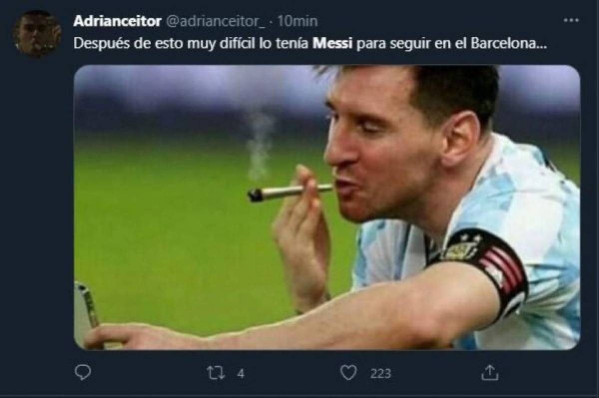 Messi se marcha para siempre: los memes hacen pedazos al Barcelona y a un 'solo' Kun Agüero