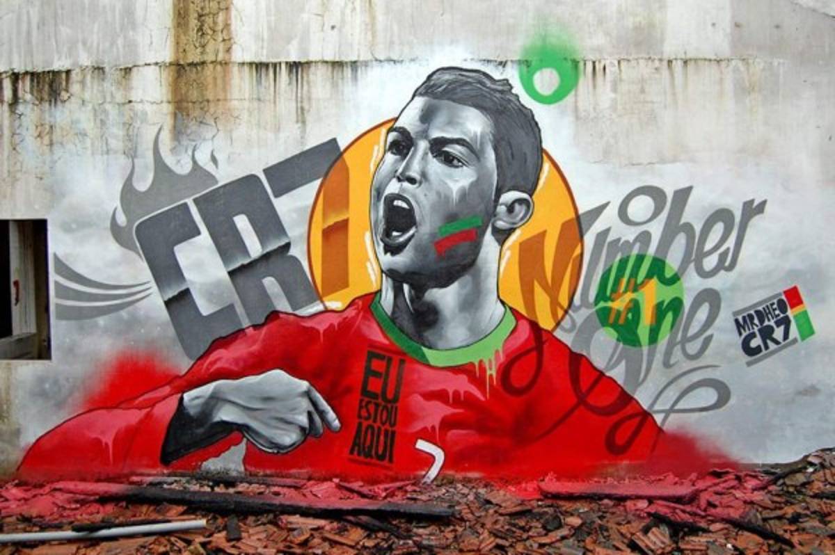 FOTOS: Los graffitis más sensacionales de Messi y Cristiano Ronaldo