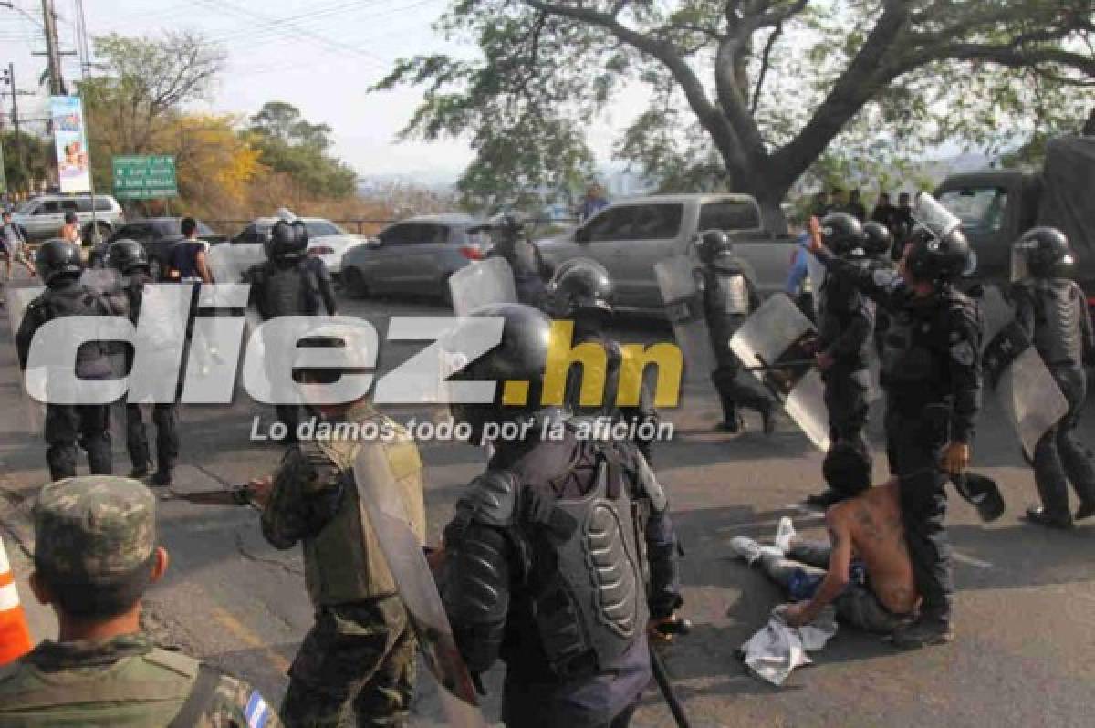 EN FOTOS: Así fue la balacera en las afueras del Nacional en el Motagua-Marathón