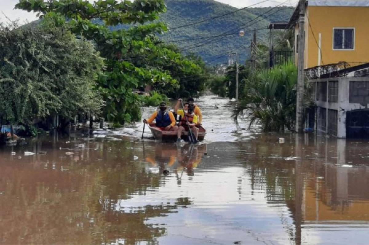 Durísimas imágenes: así lucen La Lima y Choloma devastadas por las lluvias que dejó Iota en Honduras