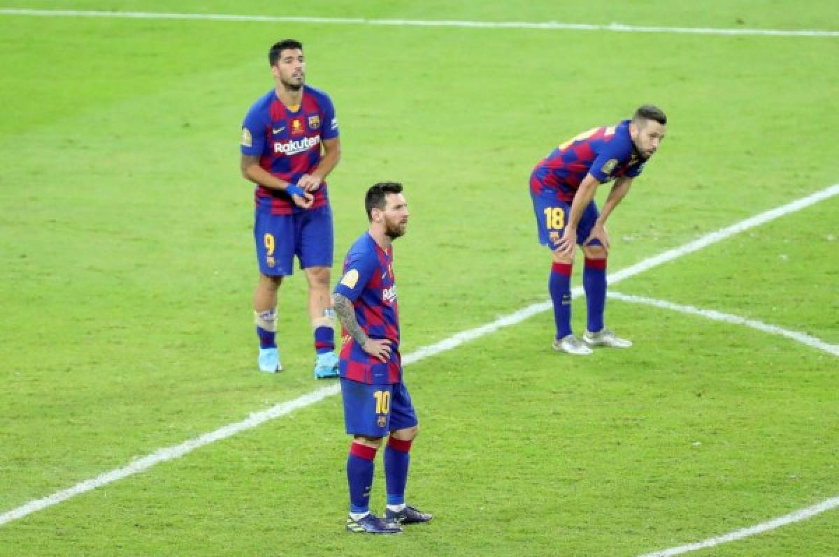 Dolor en el Barcelona y el feo gesto de Messi tras caer ante Atlético de Madrid