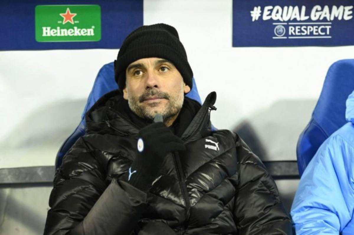 Manchester City's Spanish manager Pep Guardiola looks on during the UEFA Champions League Group C football match between GNK Dinamo Zagreb and Manchester City FC at the Maksimir Stadium in Zagreb on December 11, 2019. (Photo by Denis LOVROVIC / AFP)
