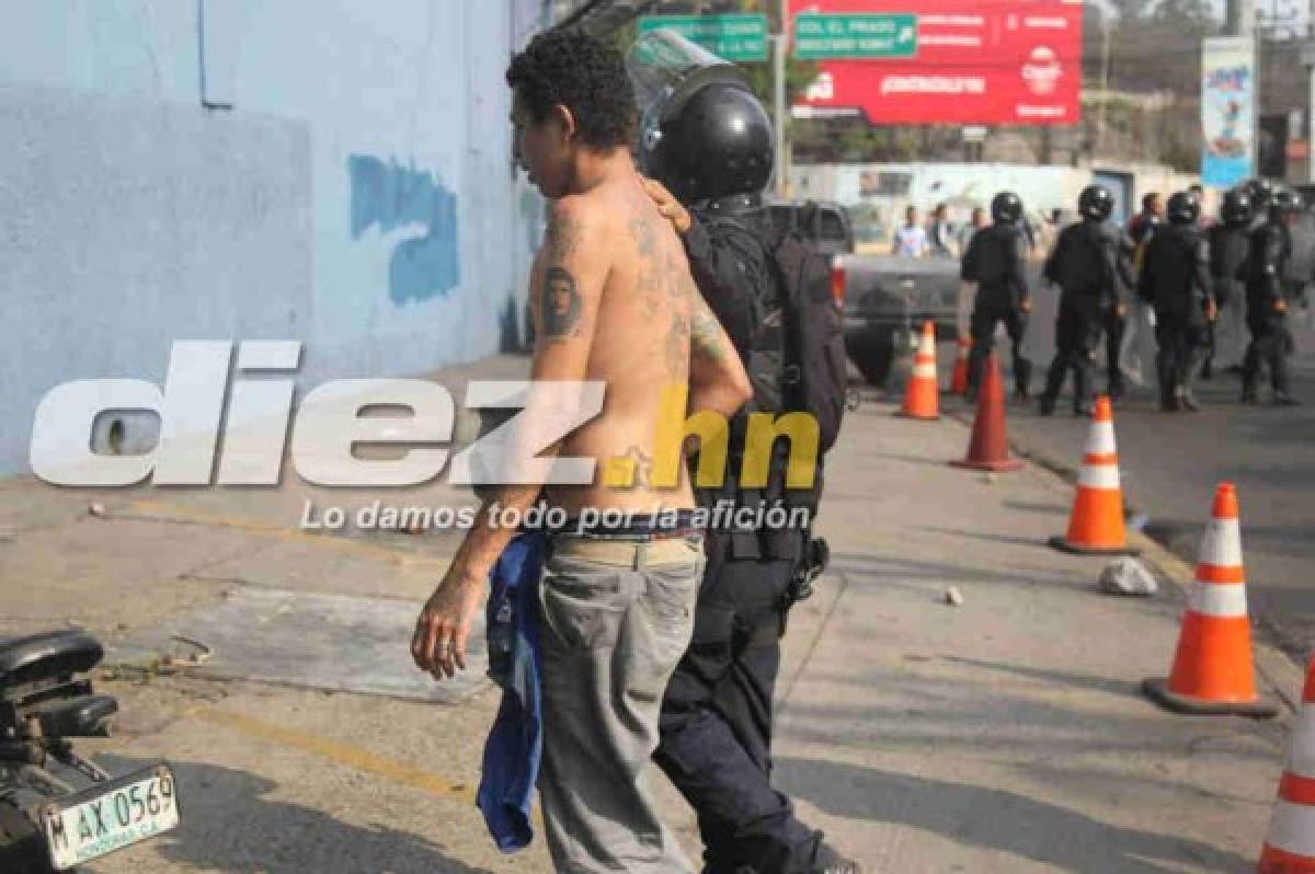 EN FOTOS: Así fue la balacera en las afueras del Nacional en el Motagua-Marathón