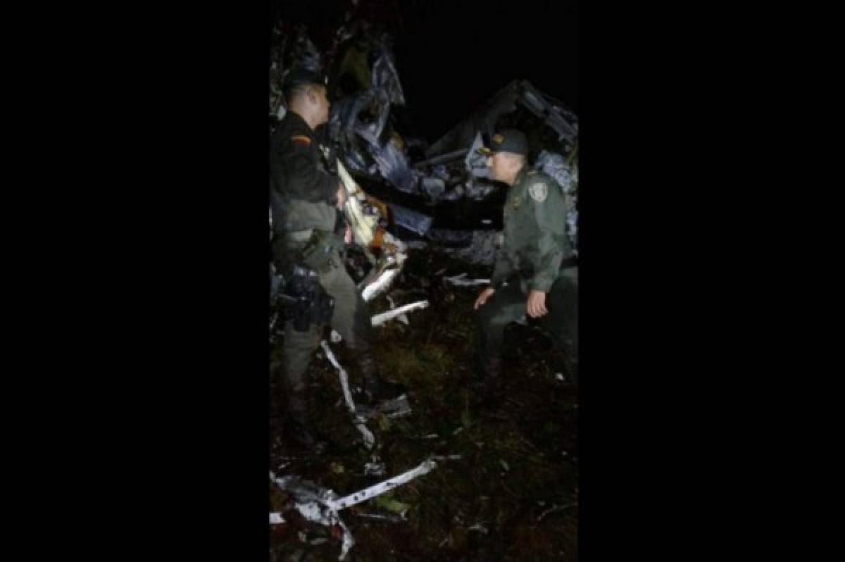 Terribles fotos del avión que se estrella con el club Chapecoense