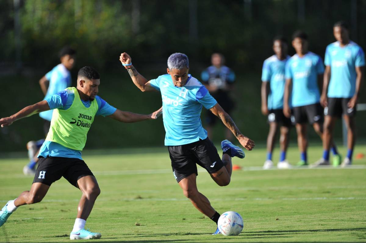 FOTOS: Rueda se olvida de Quioto y pone a trabajar a los legionarios de Honduras; ‘invitados’ en el entreno