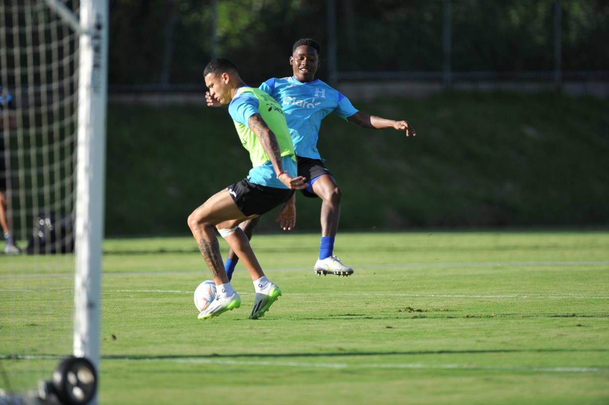 FOTOS: Rueda se olvida de Quioto y pone a trabajar a los legionarios de Honduras; ‘invitados’ en el entreno