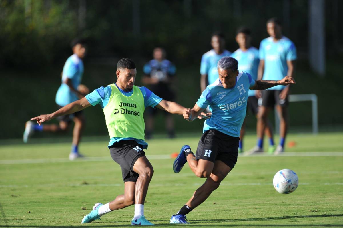 FOTOS: Rueda se olvida de Quioto y pone a trabajar a los legionarios de Honduras; ‘invitados’ en el entreno