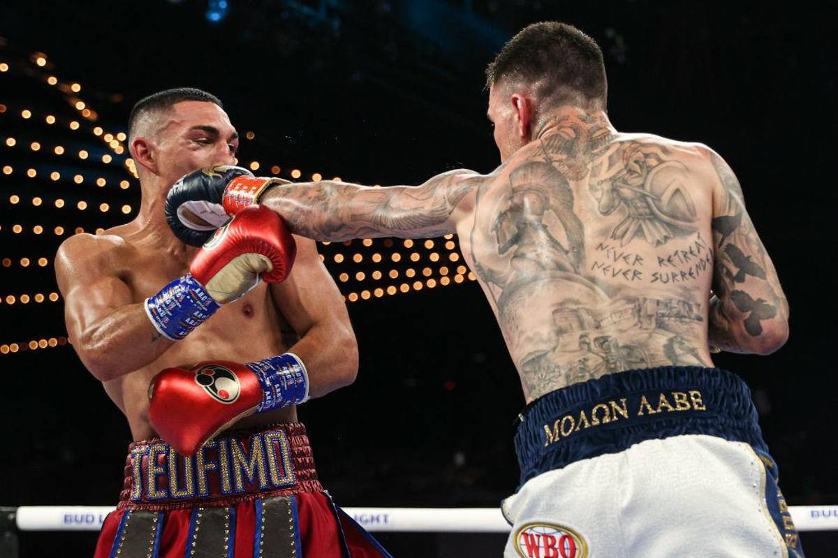 Las impactantes imágenes del rostro de Teófimo López y el derechazo que lo mandó al suelo