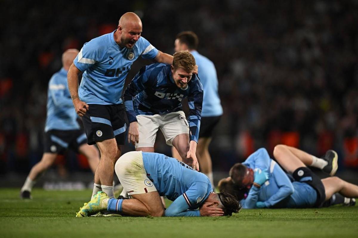 Manchester City campeón: El tremendo abrazo de Haaland y Pep; Lukaku junto a Lautaro destrozados tras perder la Champions