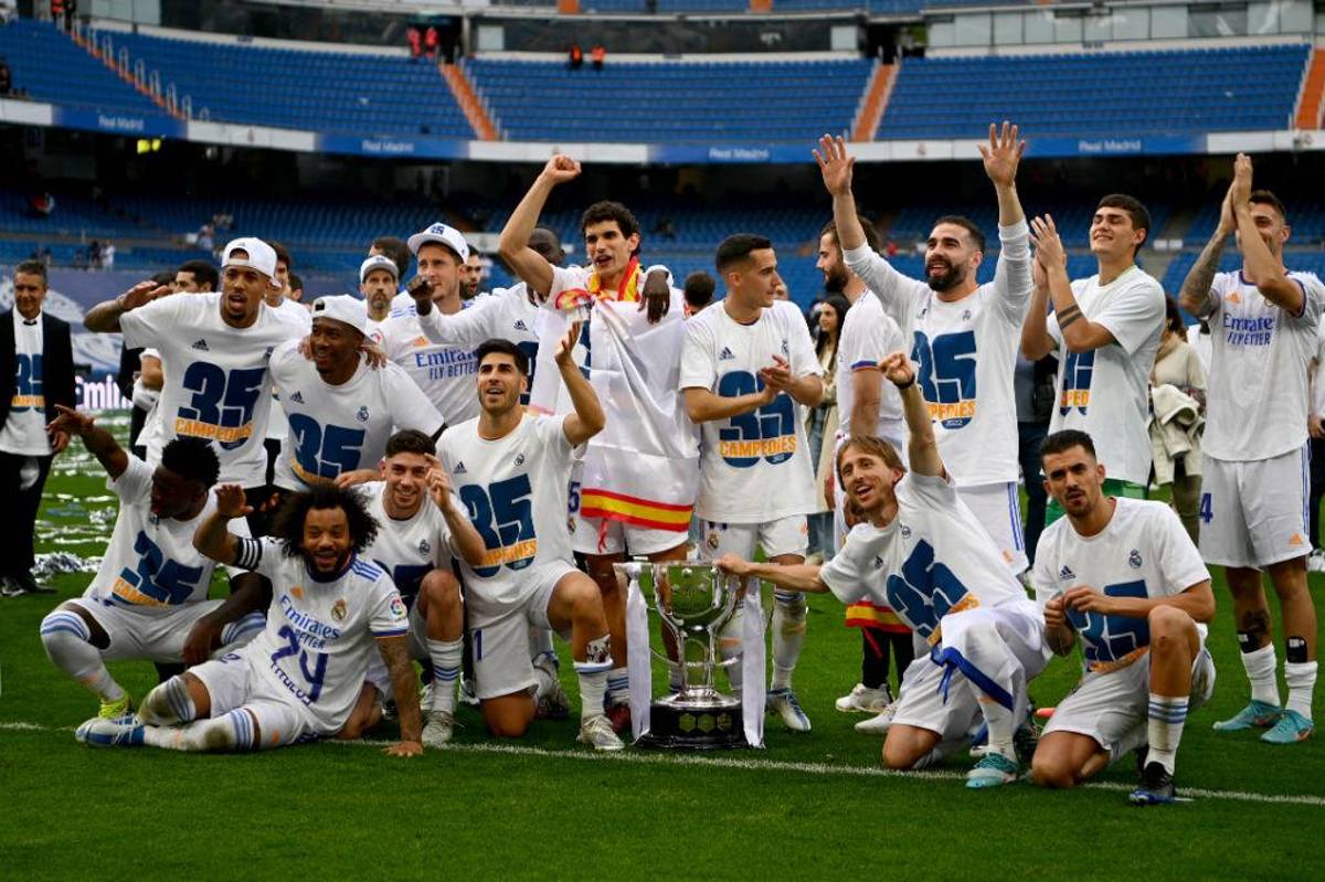Fotos: Así celebró el Real Madrid su título 35 en la Liga de España; el crack que no llegó al festejo y el gesto de Marcelo