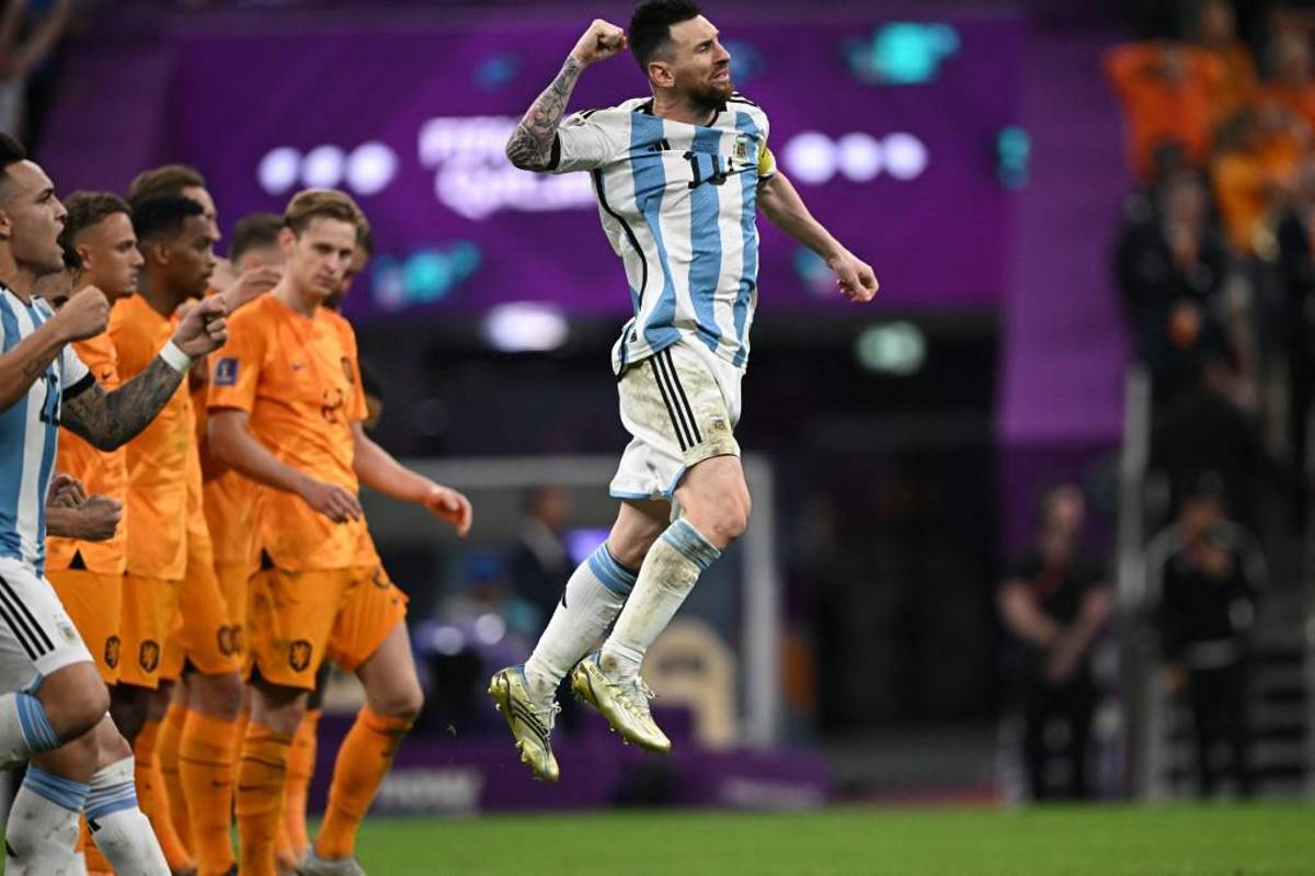 FOTOS: el desafiante festejo de Messi tras su récord, Antonella la goza en el palco, tremendo zafarrancho y Argentina explota