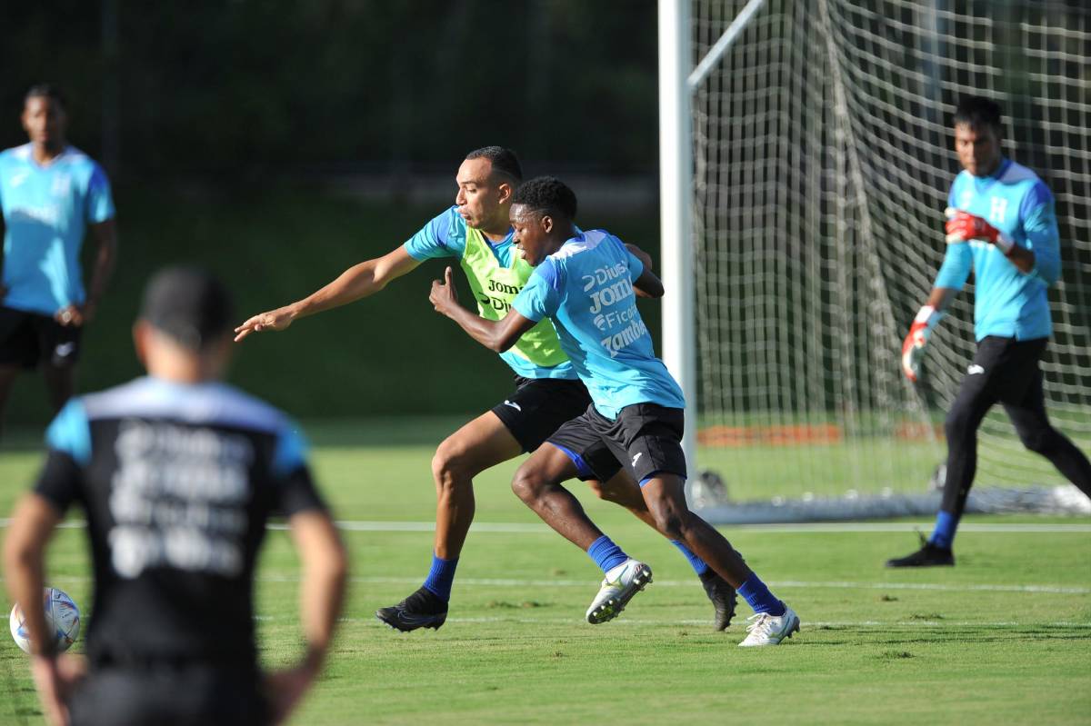 FOTOS: Rueda se olvida de Quioto y pone a trabajar a los legionarios de Honduras; ‘invitados’ en el entreno