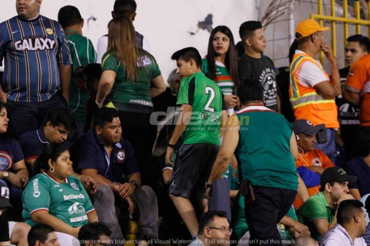 NO SE VIO EN TV: Tristeza, frustración y rabia en Marathón tras la goleada