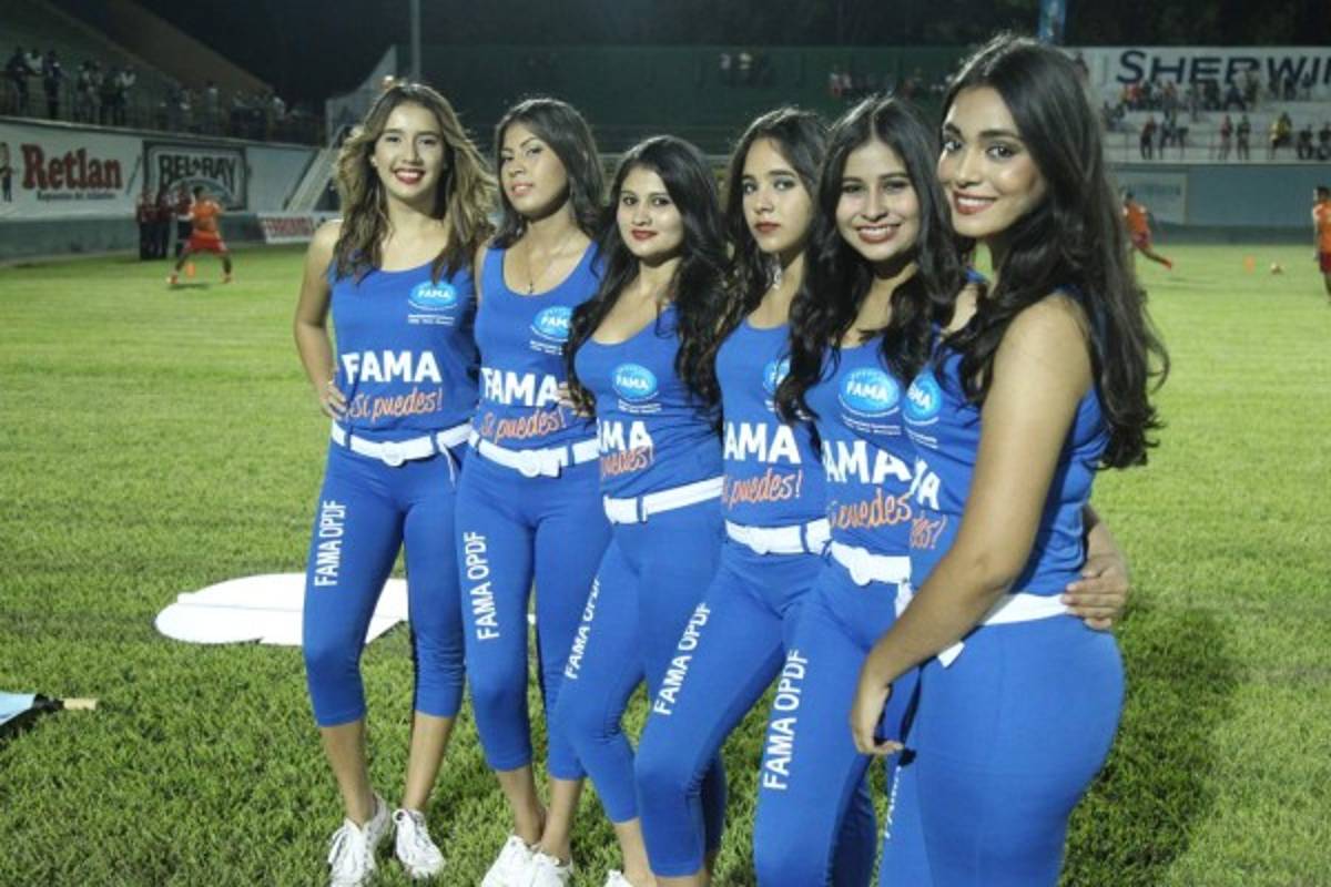 ¡LINDAS! Las ceibeñas derrocharon belleza en el partido del Vida-Real España