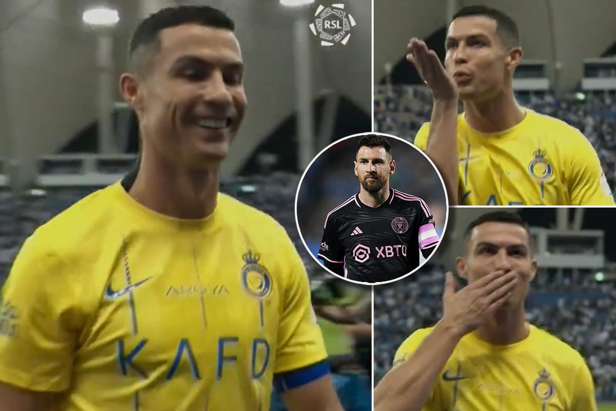 El gesto viral de Cristiano Ronaldo cuando la afición del Al-Hilal le grita “Messi, Messi”