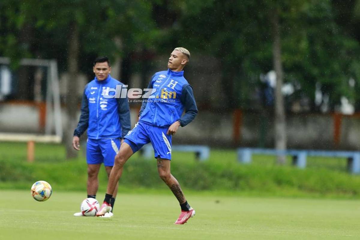 ¡Dos novedades y lluvia! Las postales del segundo entreno de la Selección de Honduras de cara al amistoso con Colombia
