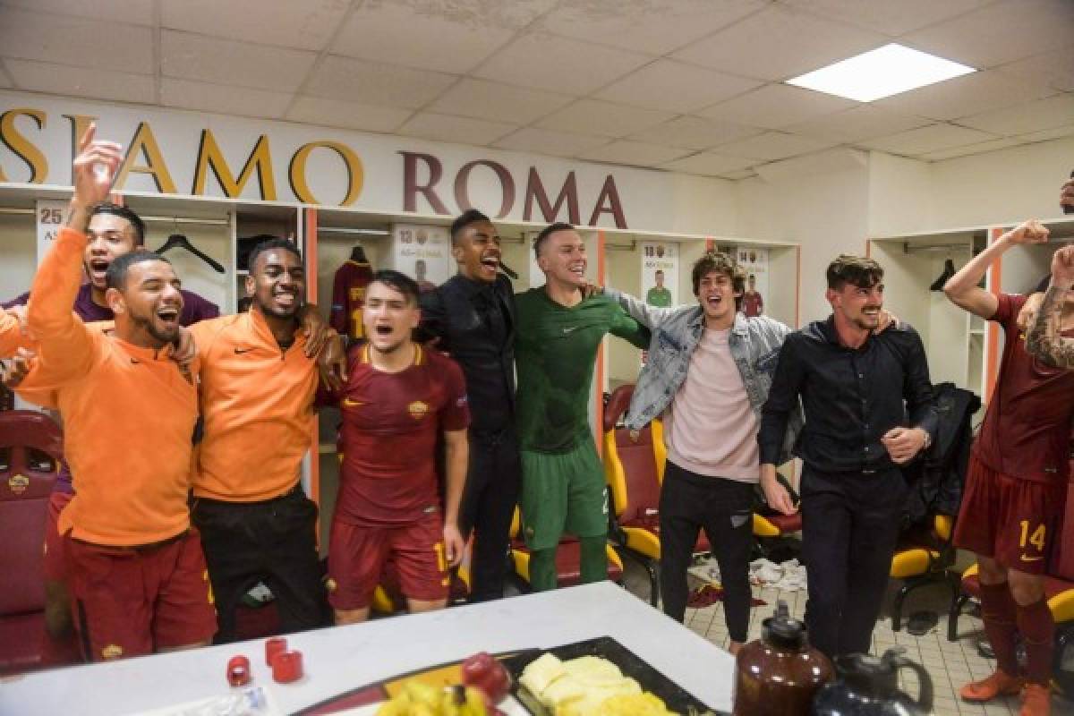 El íntimo festejo de la Roma tras echar al Barcelona de Champions League