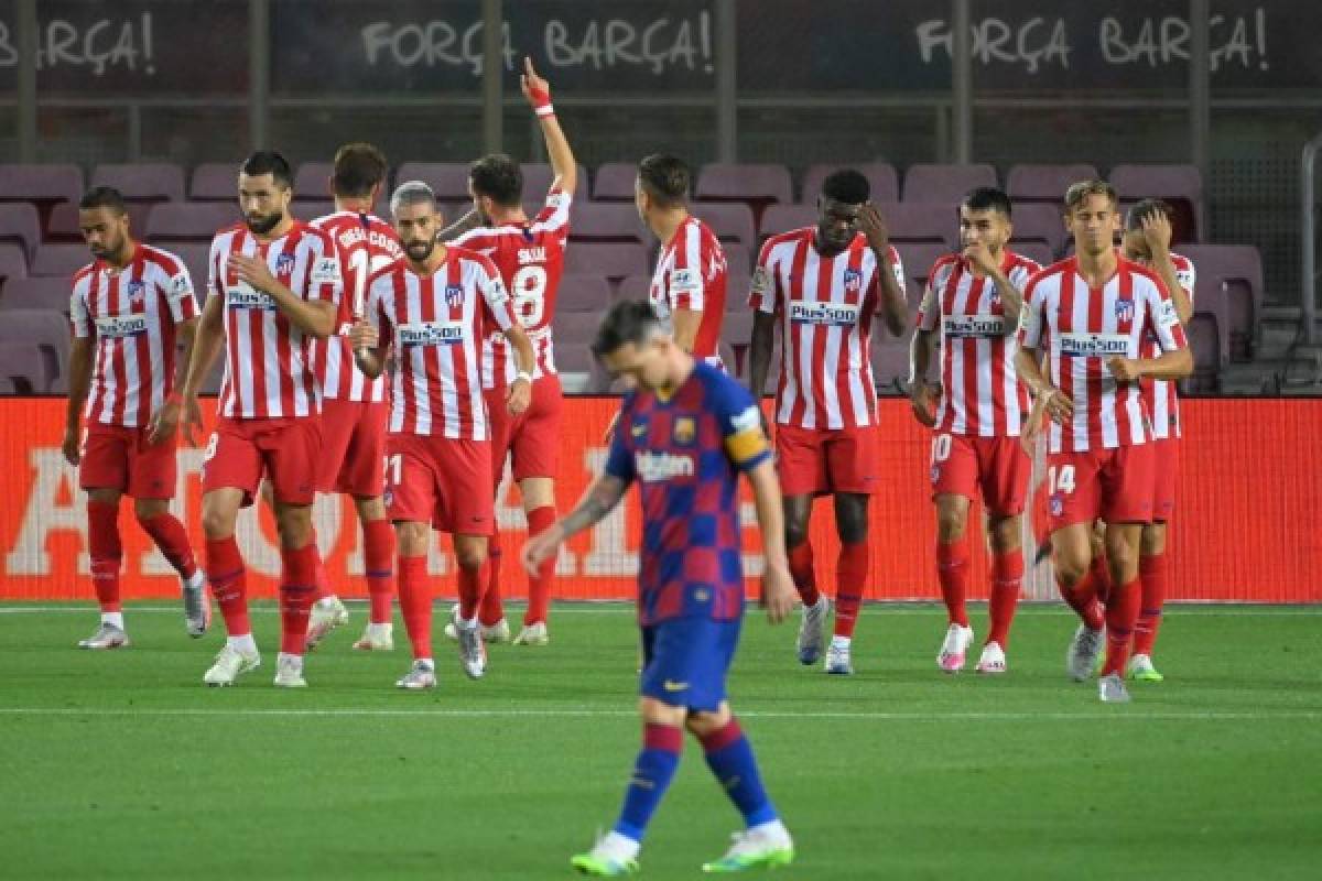 La gran impotencia de Messi y la espectacular rubia en el doloroso empate del Barcelona-Atlético