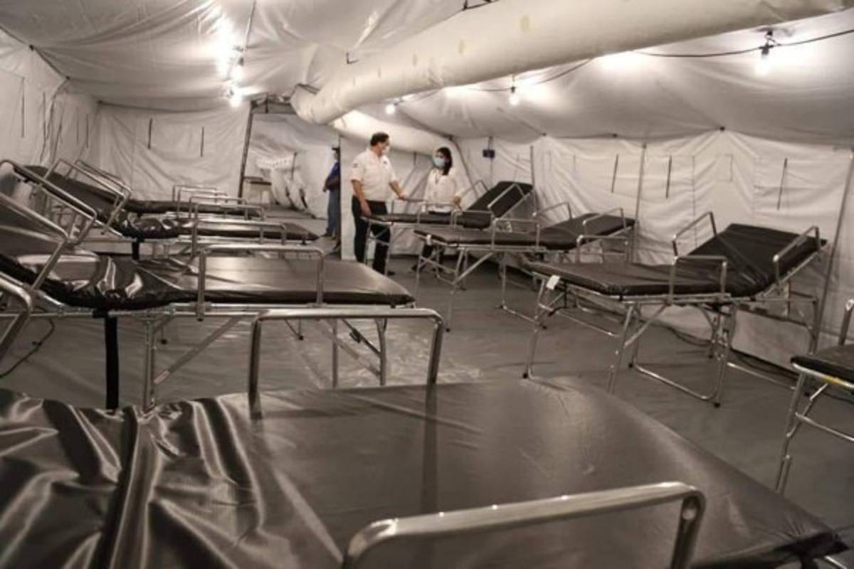 Así es el hospital móvil que instalaron en Villanueva, Cortés para pacientes con coronavirus