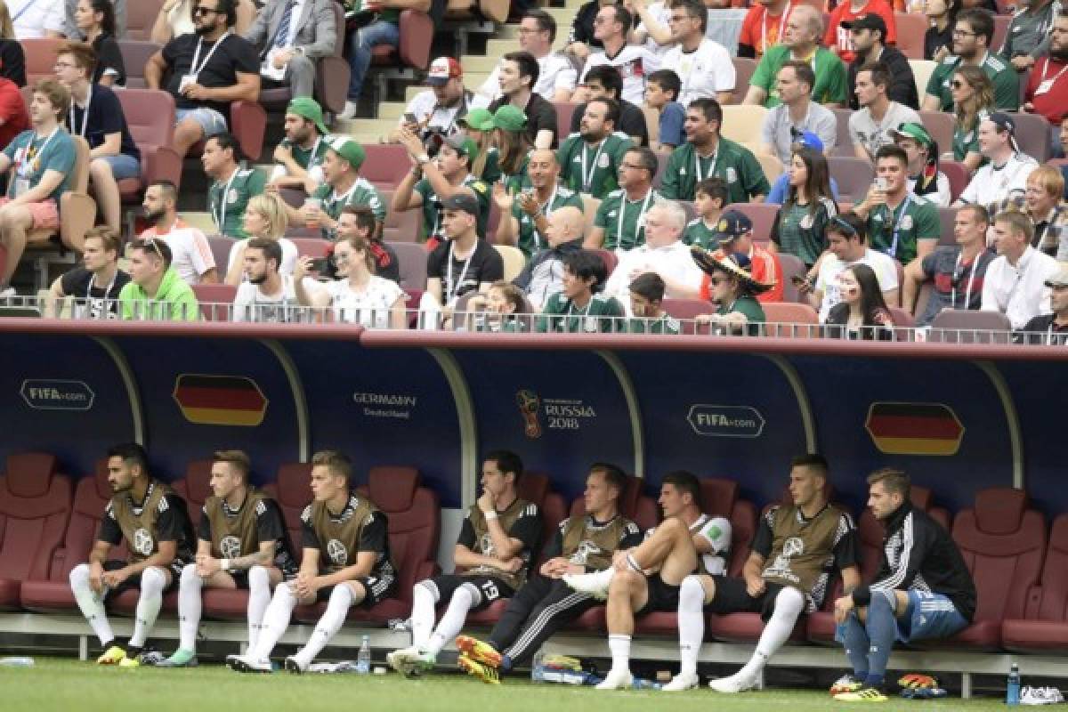 NO VISTE EN TV: El festejo de México, las caras tristes de Alemania y un crack en el estadio