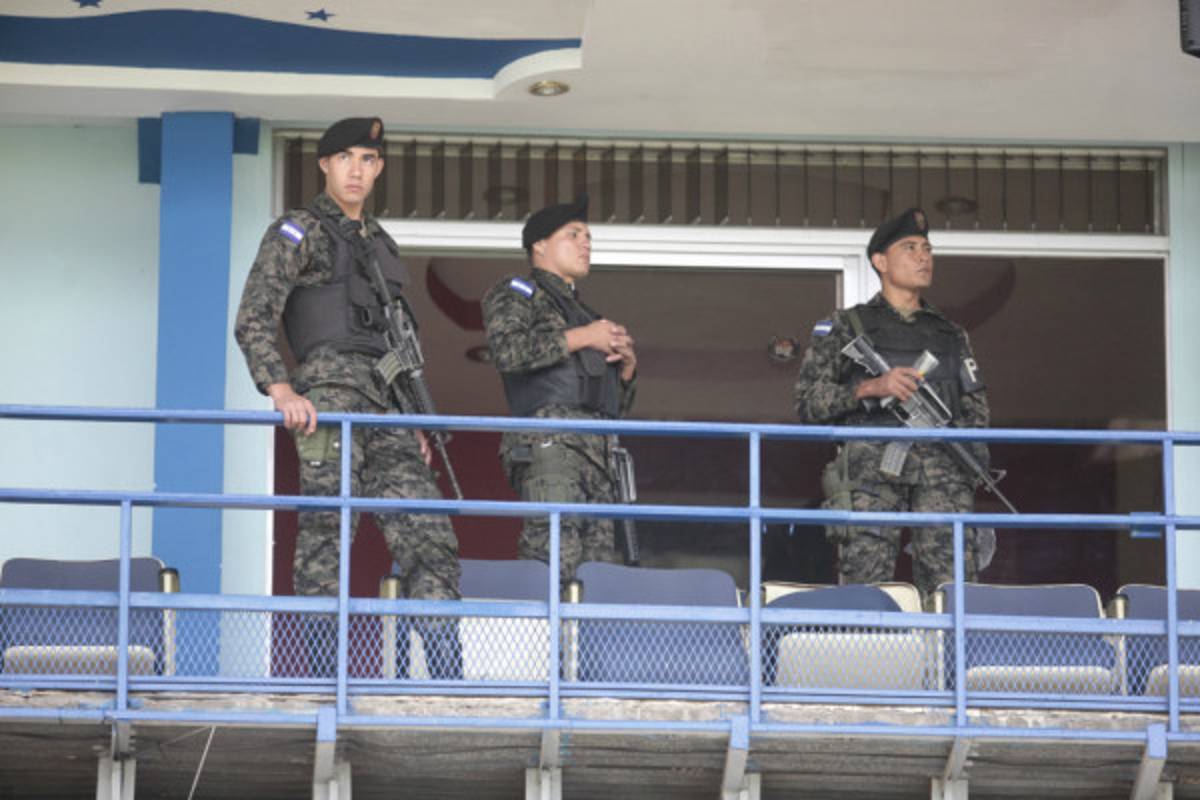 Ambiente en el partido Motagua-Marathón
