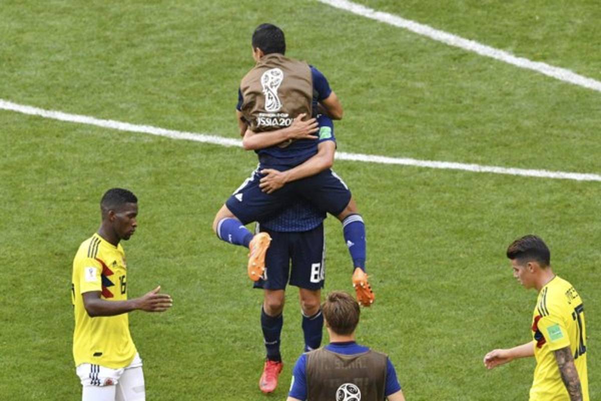 NO VISTE EN TV: El festejo de los japoneses y las caras tristes de los jugadores de Colombia