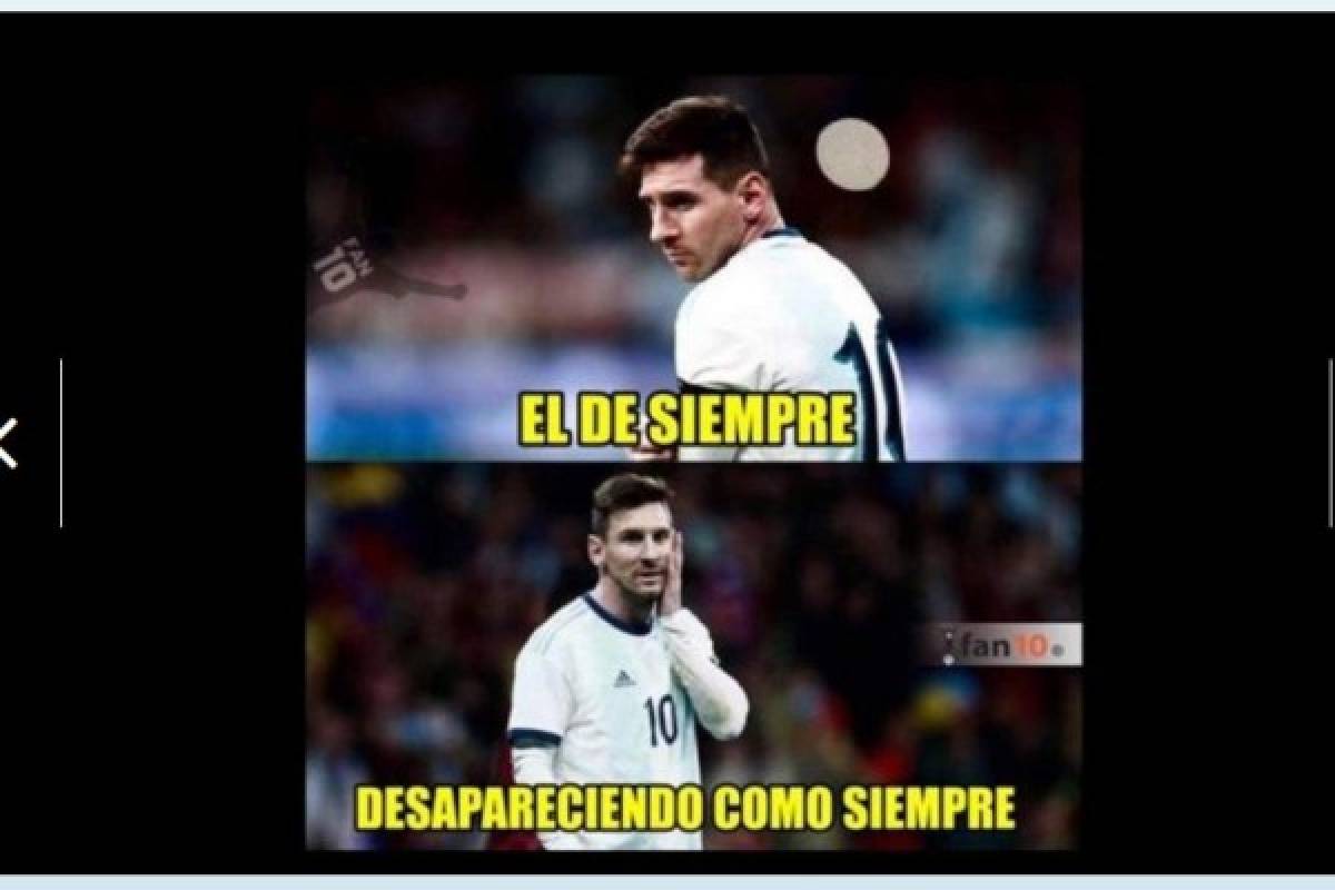 Memes atacan a Messi y ridiculizan a Argentina tras perder ante Colombia