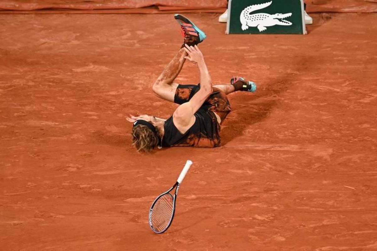 ¡Escalofriante! La dura lesión de Alexander Zverev ante Rafa Nadal: Así le quedó el tobillo y terminó en silla de ruedas