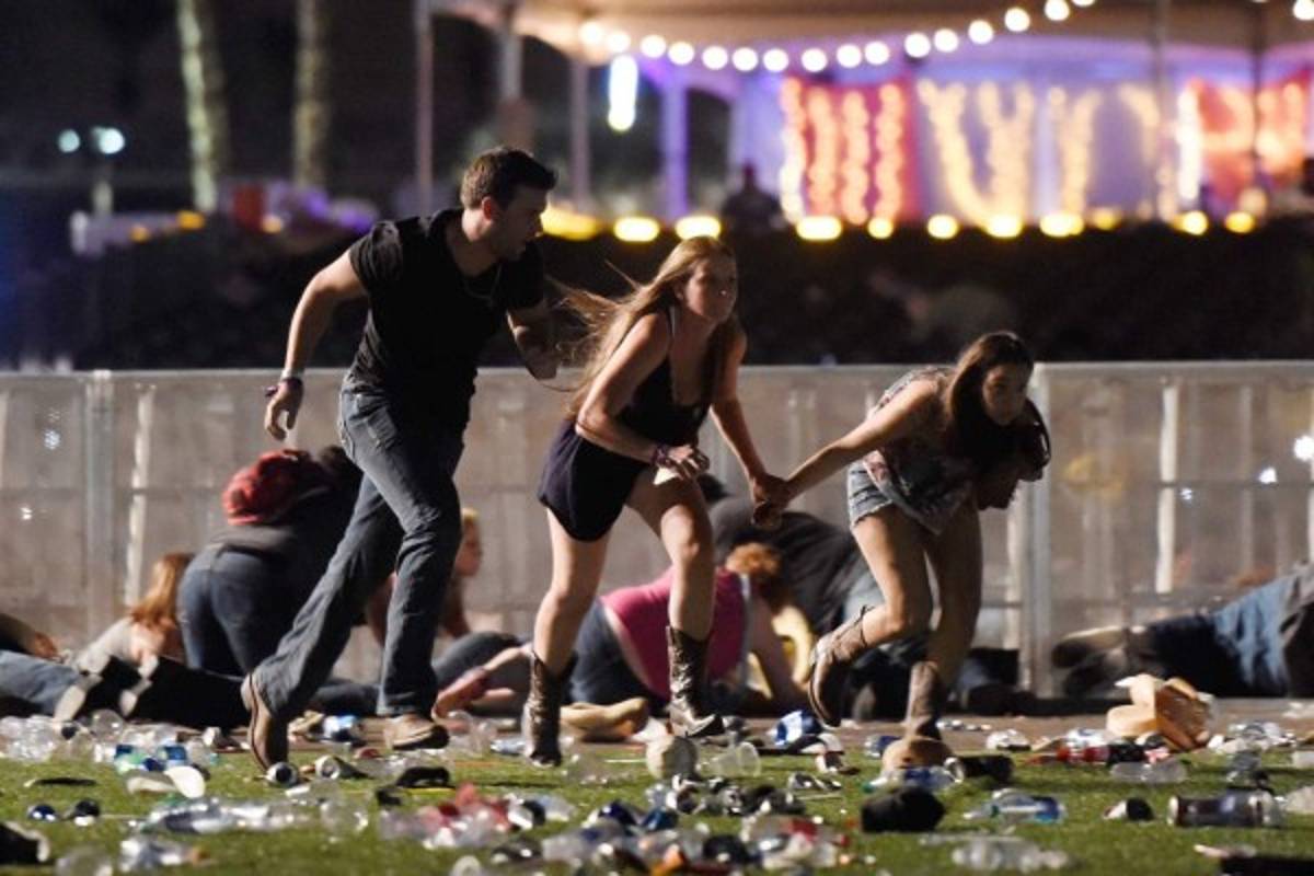 ¡Pánico y sangre! Las tristes fotografías que dejó el tiroteo en Las Vegas