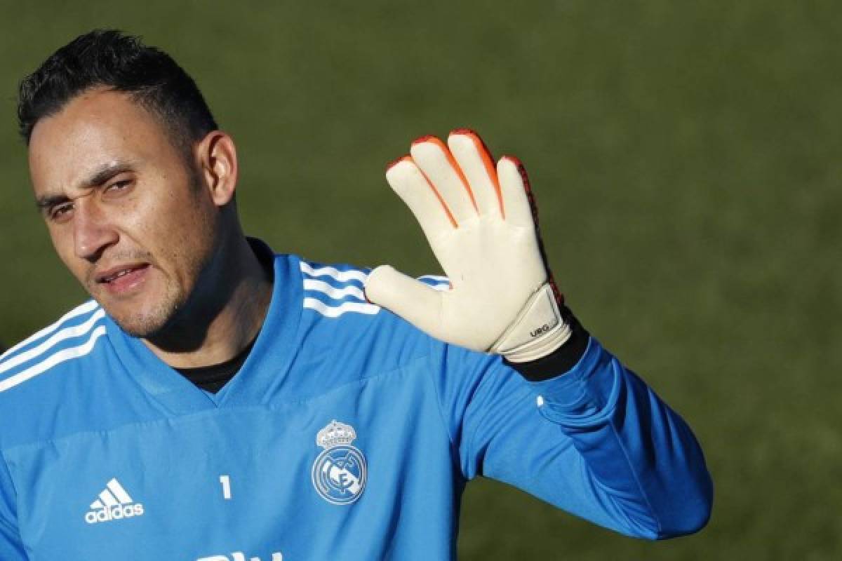 Keylor Navas ausente en el último entrenamiento del Real Madrid, posible baja para Anoeta