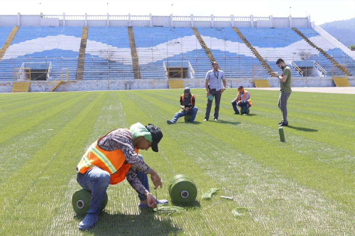 ¿Cuánto tiempo de vida tendrá la nueva cancha del Estadio Morazán? Notorio avance y lo que complementará el proyecto