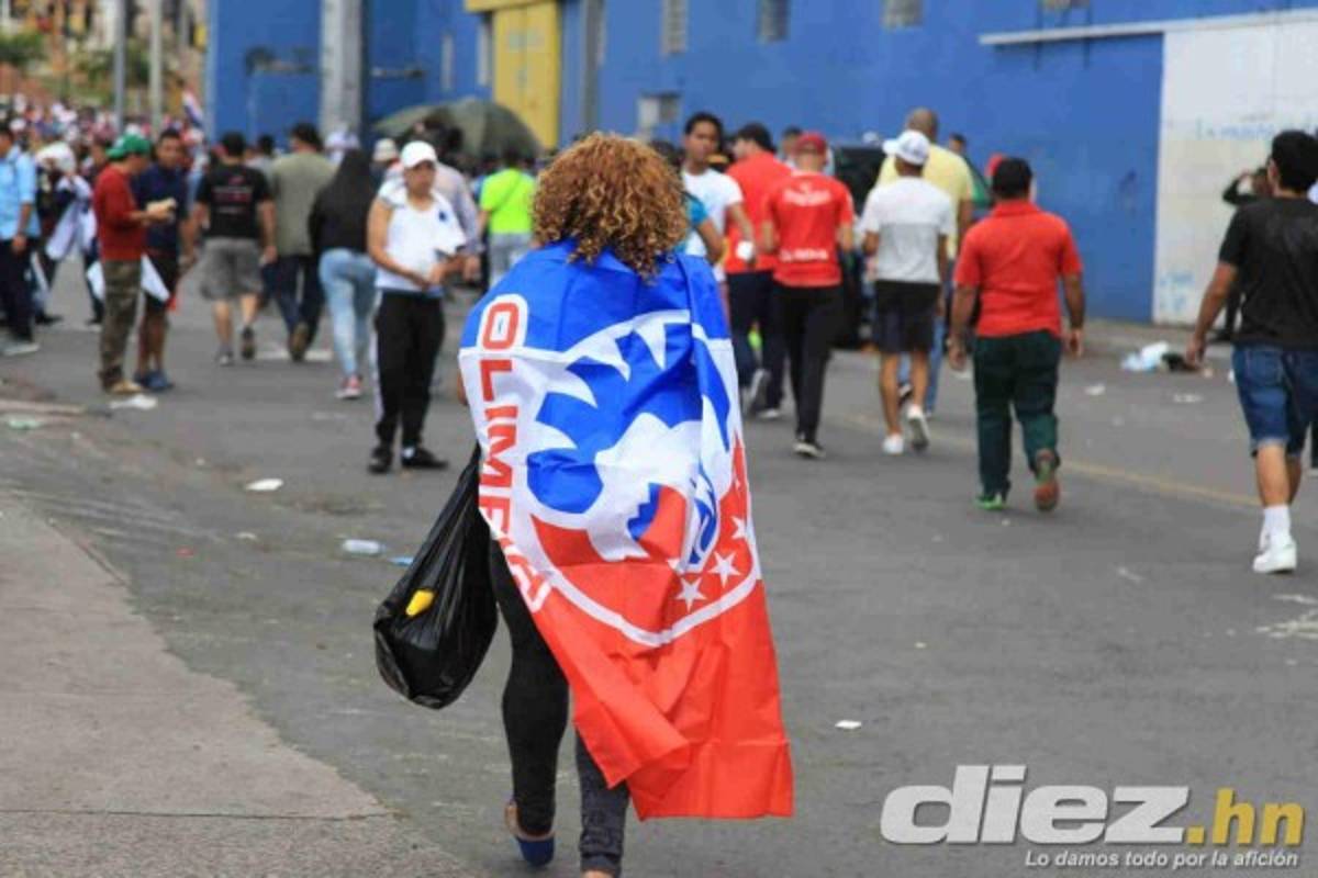 El llenazo en la final de ida entre Olimpia y Motagua en el Nacional