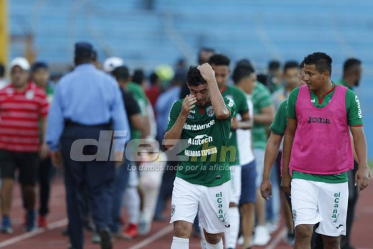 NO VISTE EN TV: Marathón-Real España terminó con zafarrancho y lágrimas