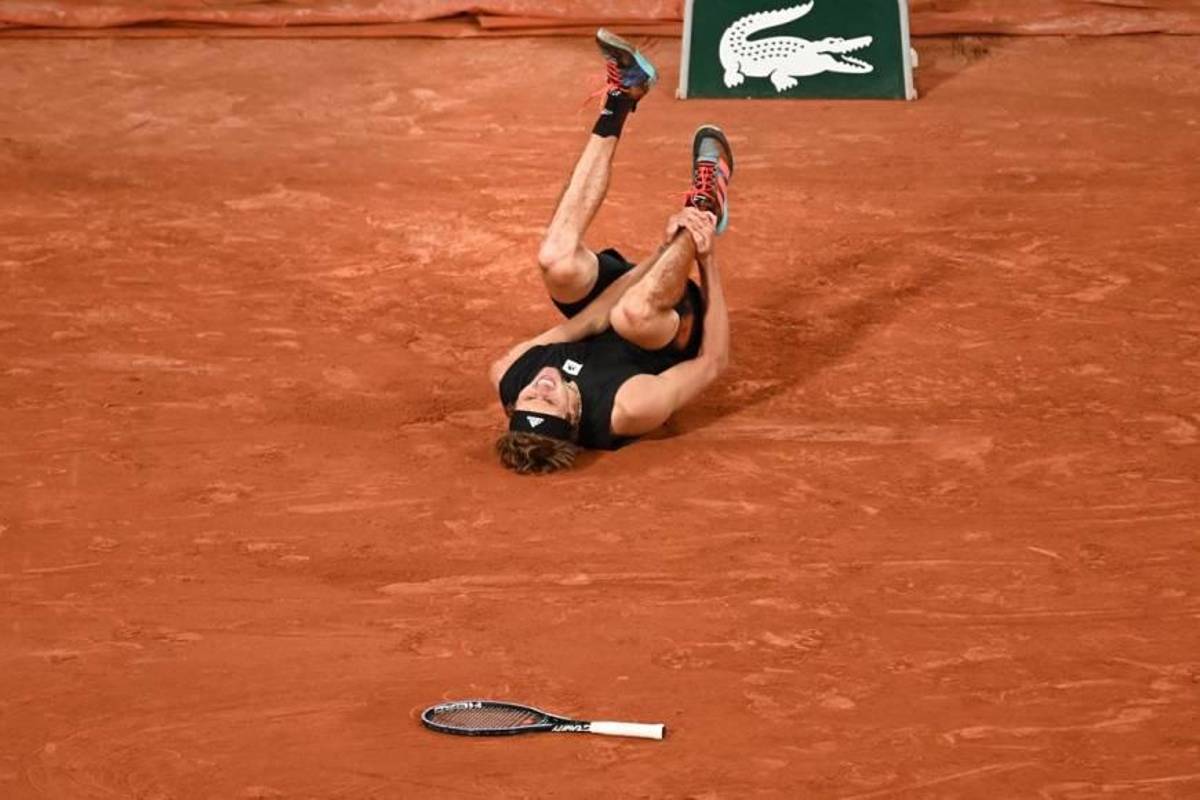 ¡Escalofriante! La dura lesión de Alexander Zverev ante Rafa Nadal: Así le quedó el tobillo y terminó en silla de ruedas